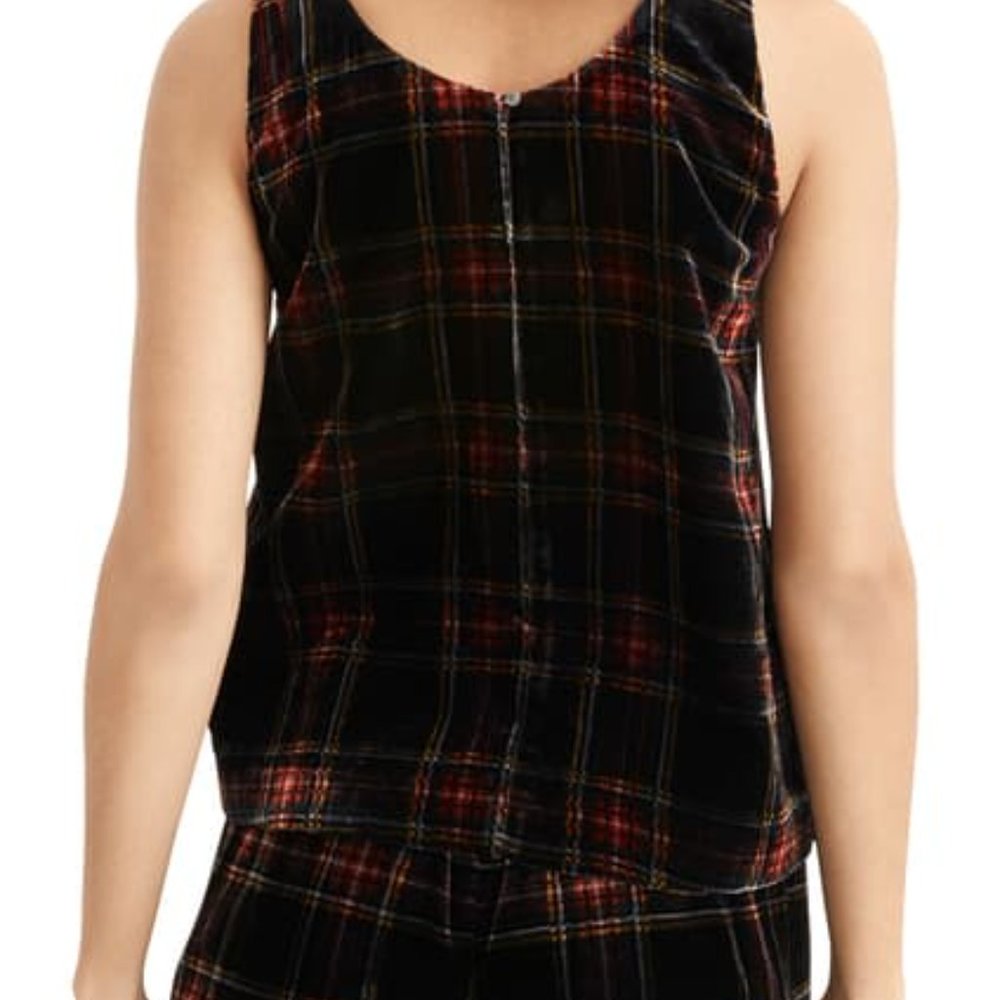 NWT J. Crew Velvet Stewart Plaid Tank - Picture 6 of 7
